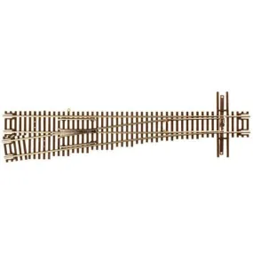 Atlas N Code 55 Turnout, Nickel-Silver Rail, Brown Ties - #7 Left Hand