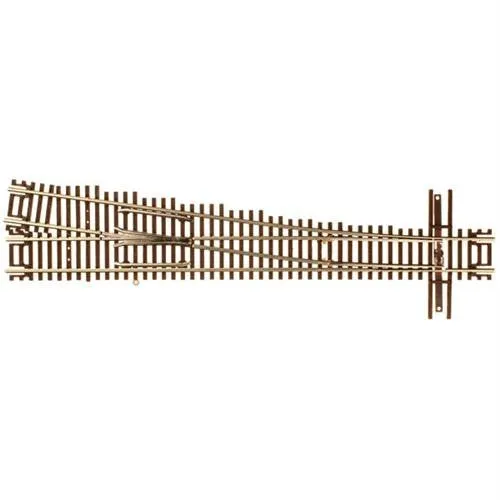 Atlas N Code 55 Turnout, Nickel-Silver Rail, Brown Ties - #7 Right Hand