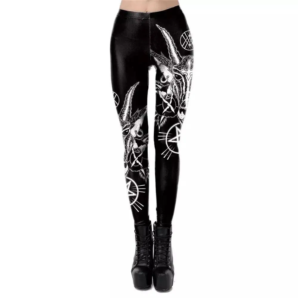 Baphomet's Offering Black Leggings