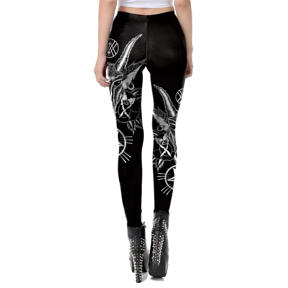 Baphomet's Offering Black Leggings