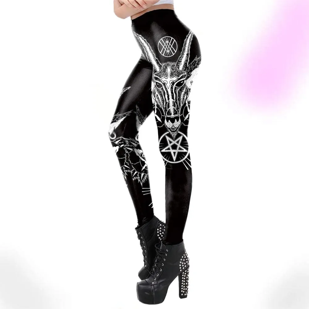 Baphomet's Offering Black Leggings