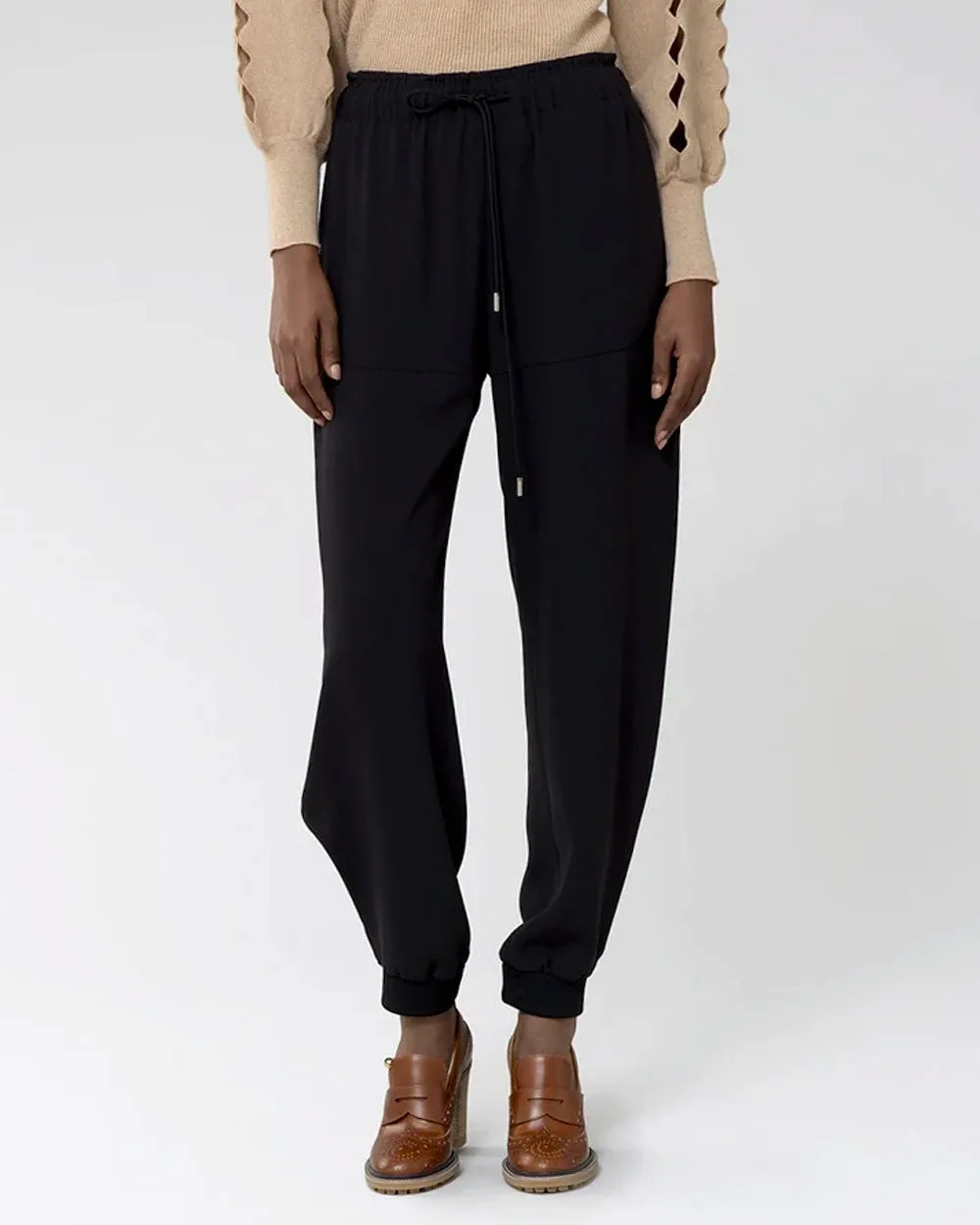 Black Drawstring Jogger Pants