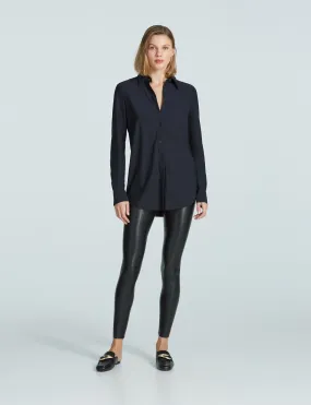 Commando Classic Oversized Button Down-Black