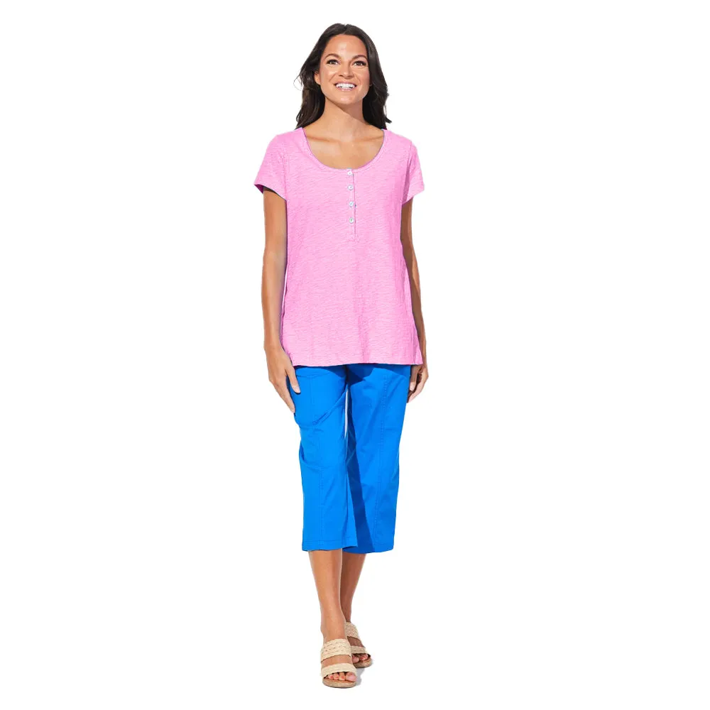 Escape by Habitat Short Sleeve Henley Top - 10005