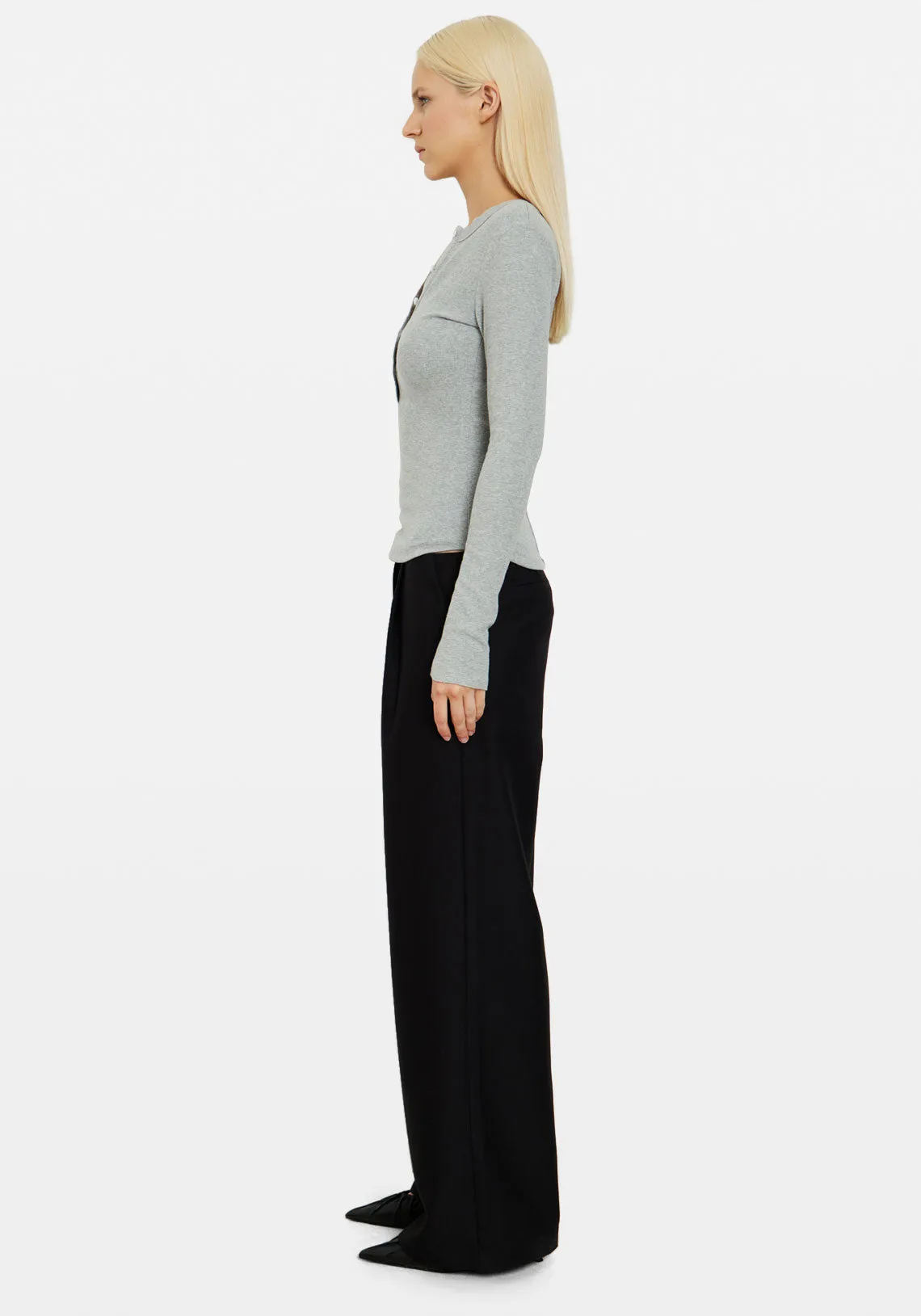 HENLEY LS TOP GREY MARLE