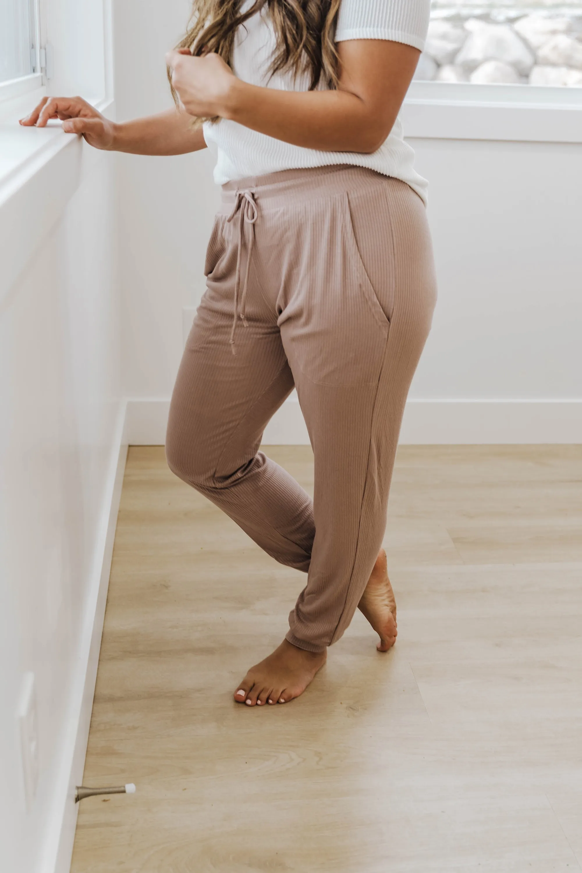 Jogger Pants | Mocha Rib