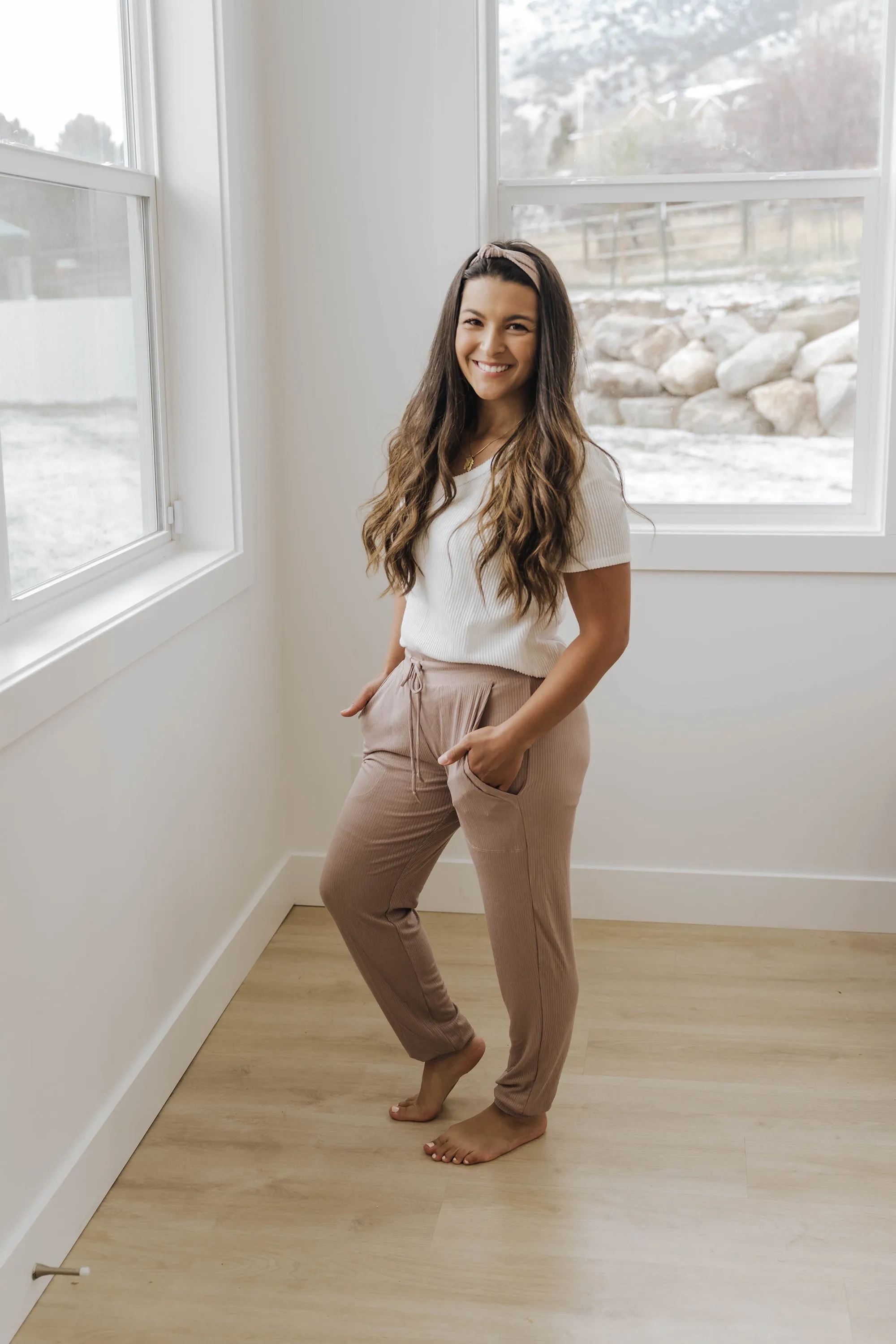 Jogger Pants | Mocha Rib