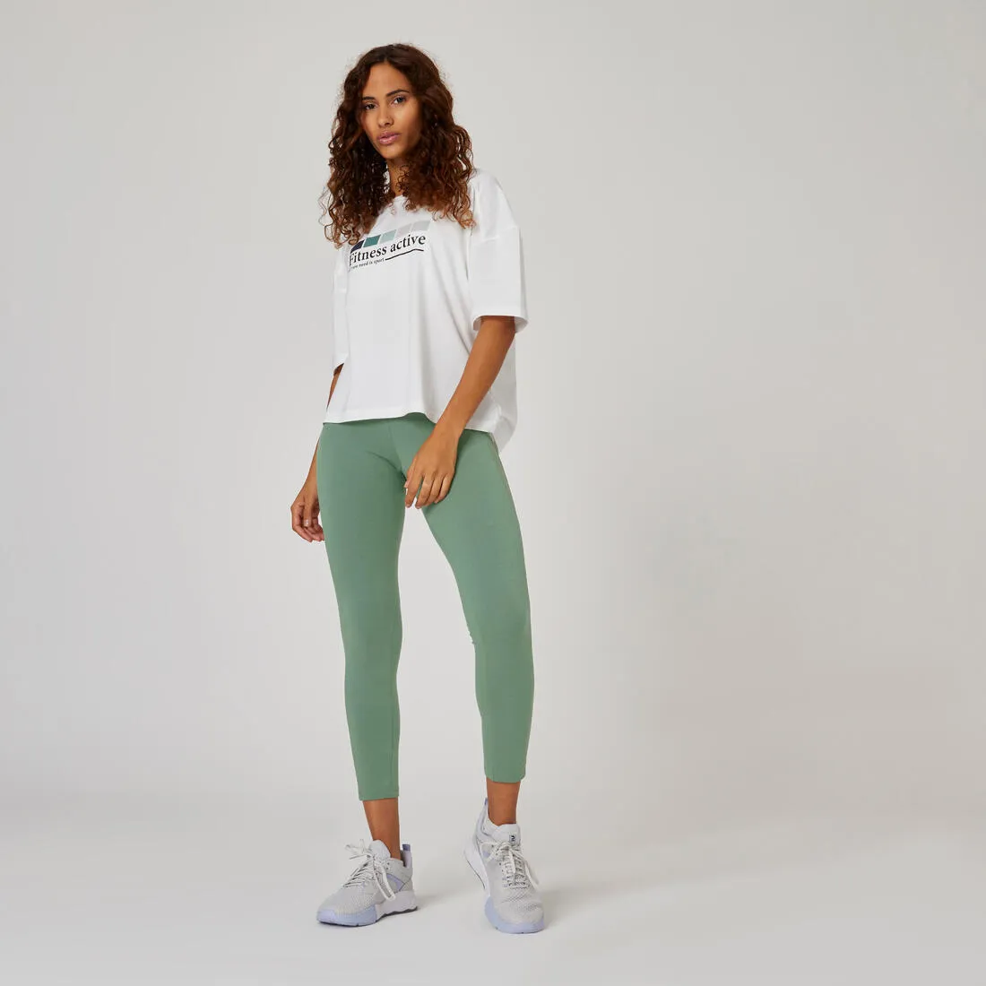Leggings 7/8 Fitness Mujer Slim Verde