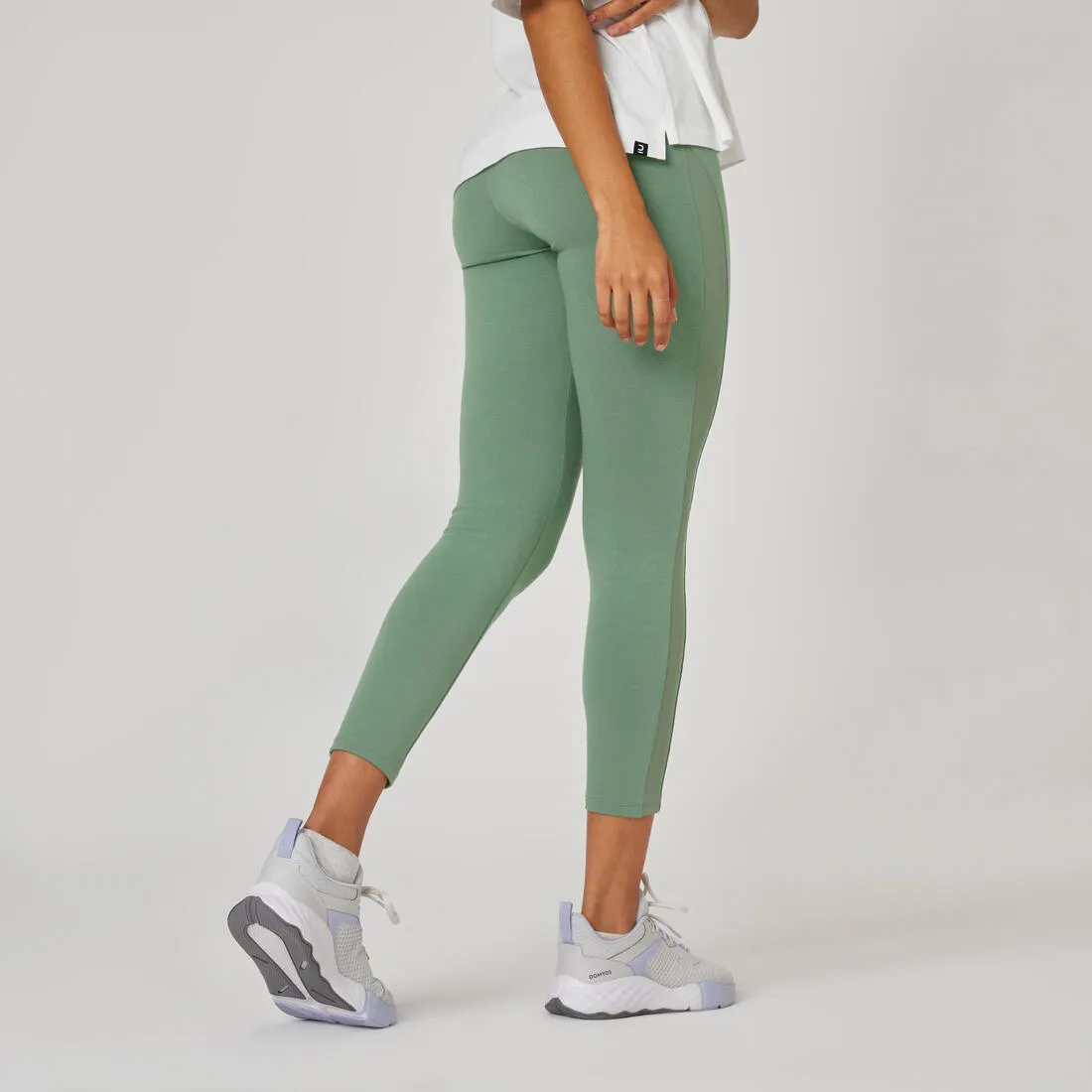 Leggings 7/8 Fitness Mujer Slim Verde