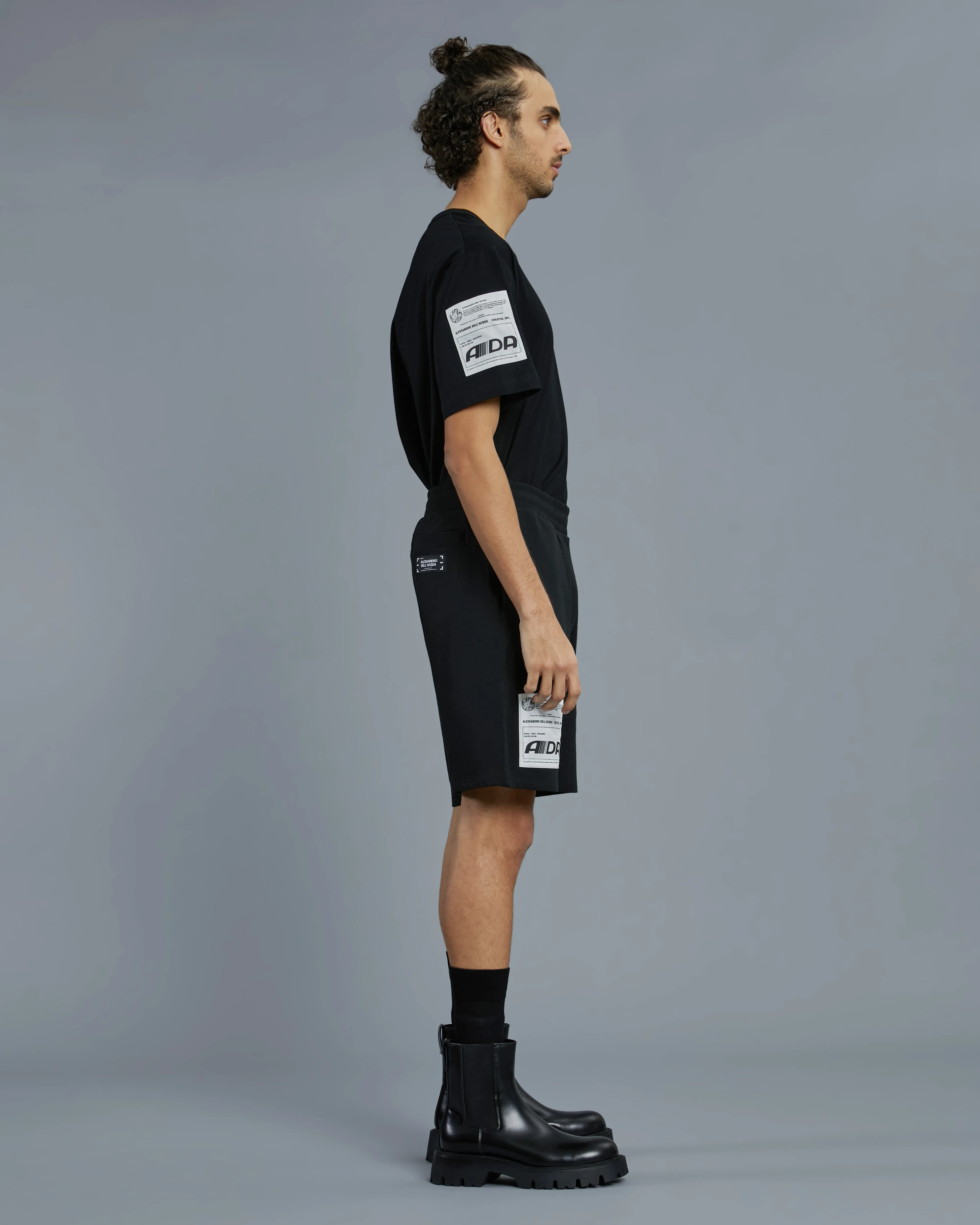 Patched Side Track Shorts