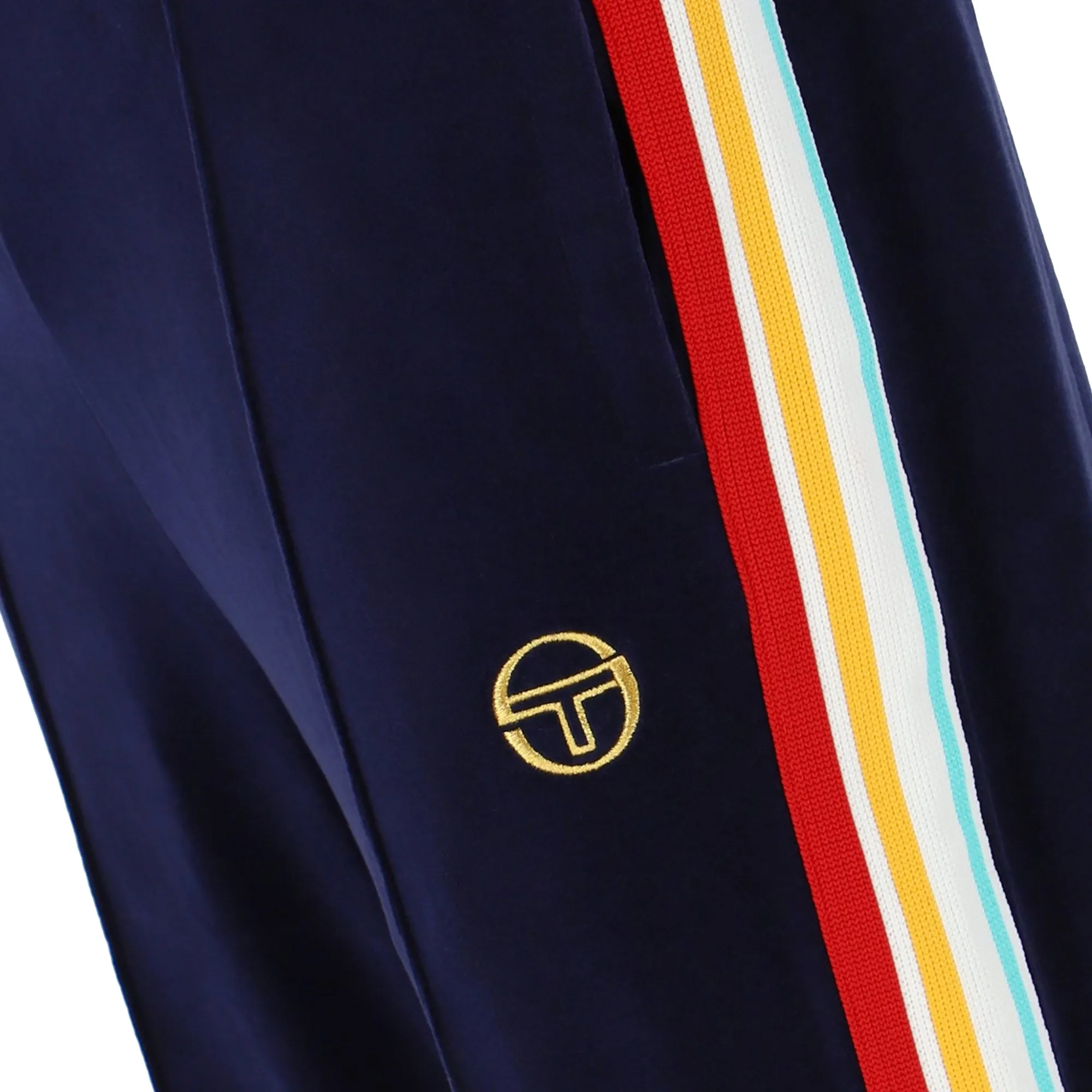 Sergio Tacchini Slice Velour Track Pants Jogger Maritime Blue/Gold