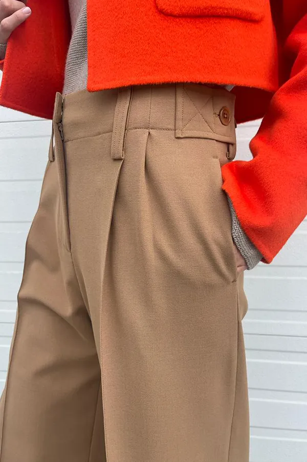 Ulla Wide Leg Trousers in Camel