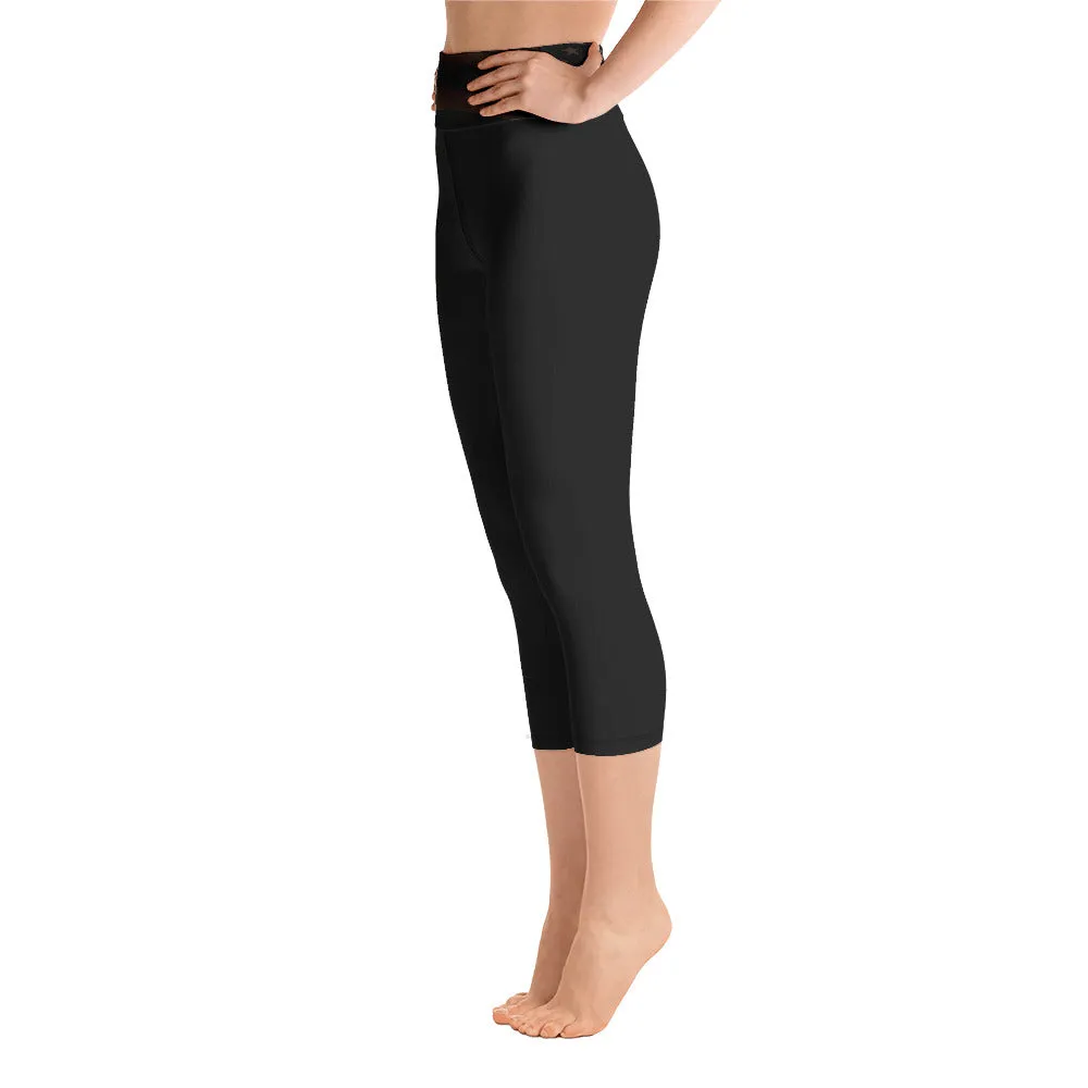 USA Flag (gray) - Yoga Capri Leggings