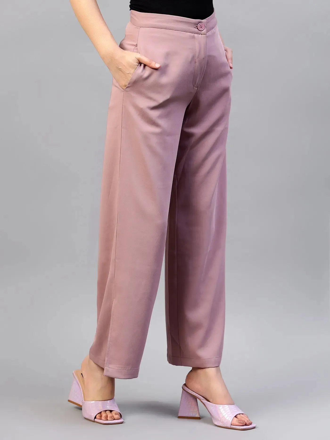 Women Relaxed High-Rise Trousers