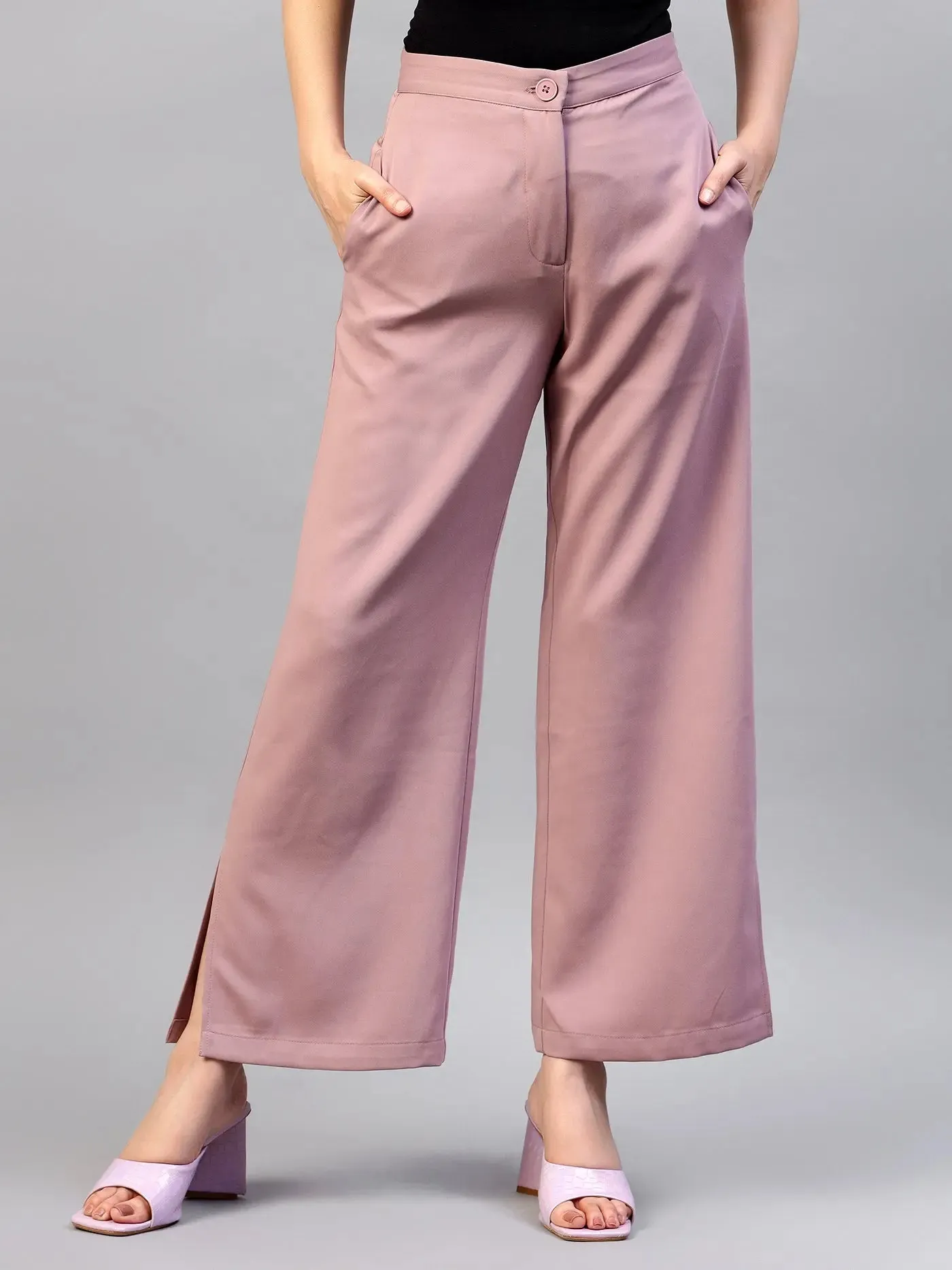 Women Relaxed High-Rise Trousers
