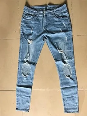 Women's Stretch Skinny Jeans with Taped Ripped Slim Fit Mid Rise Jeans Slim Fit Pencil Pants with Zipper   S5038648