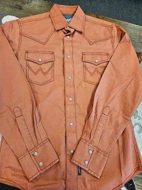 Wrangler Men's Retro Snap Shirt  Rust